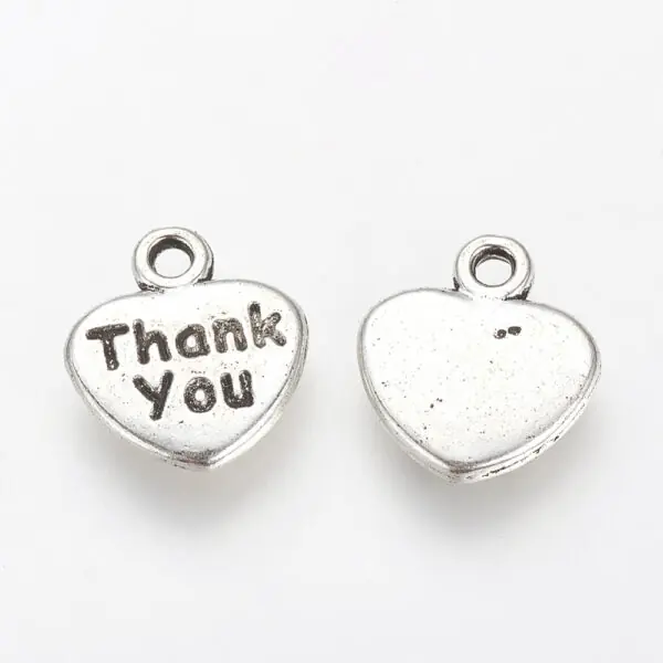 Thank You Heart Charms