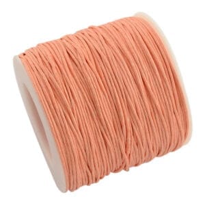 1mm Waxed Cotton Cord Peach