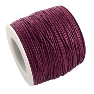 1mm Waxed Cotton Cord Plum