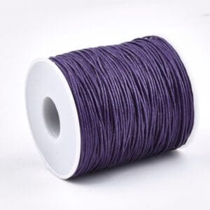 1mm Waxed Cotton Cord Purple