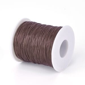 1mm Waxed Cotton Cord Brown