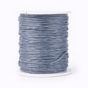 1mm Waxed Cotton Cord Grey