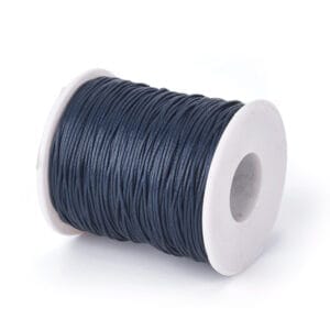 1mm Waxed Cotton Cord Blue