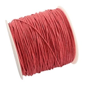 1mm Waxed Cotton Cord Coral