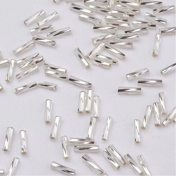 Bugle Seed Beads - White - Image 2