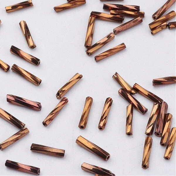 Bugle Seed Beads - Brown - Image 2