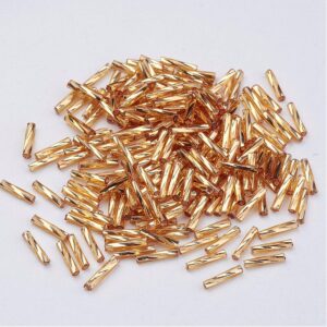 Bugle Seed Beads - Gold - Cylindrical Small Tube Bead