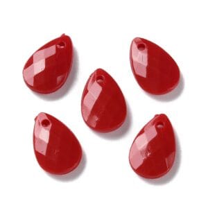 Red pendant acrylic drop bead