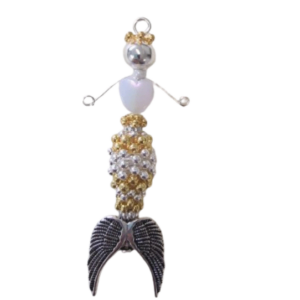 P&O Beaded Mermaid Charm - Riverside Beads