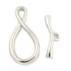 Beautiful platinum infinity toggle clasp