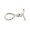 Beautiful platinum infinity toggle clasp