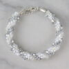 White Crystal Kumihimo Bracelet Kit