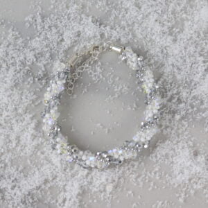 White Crystal Kumihimo Bracelet Kit