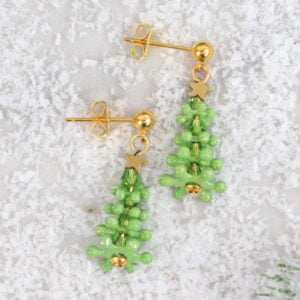 Fern Christmas Tree Earrings - Riverside Beads