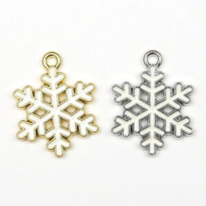 Enamel Snowflake Charms