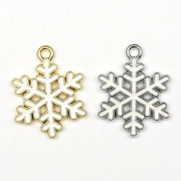 Enamel Snowflake Charms