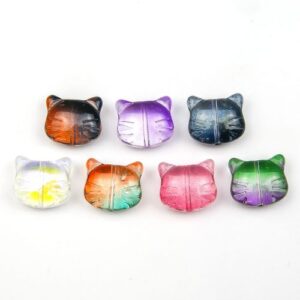 Glass Cat Head Bead