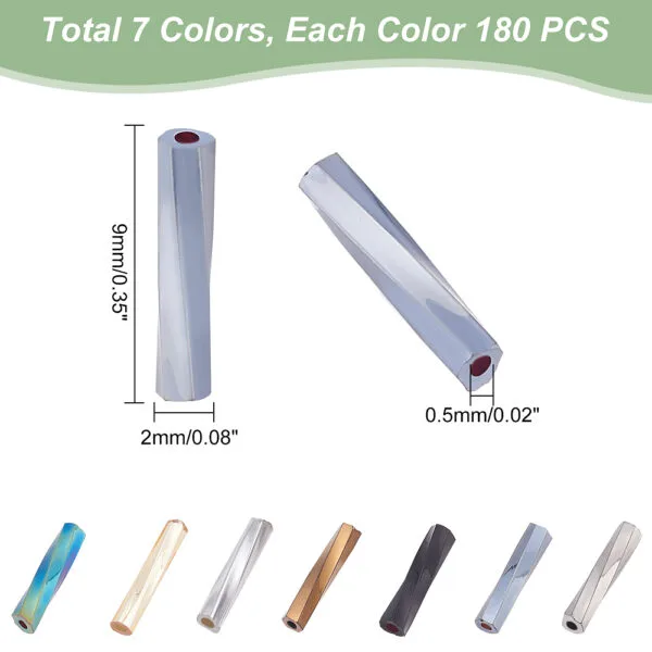 9mm Twisted Bugle Beads - Image 2
