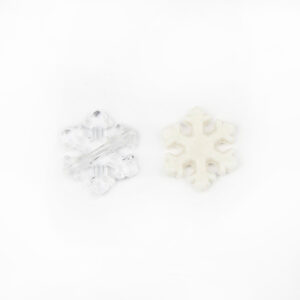 White Acrylic Snowflake Beads
