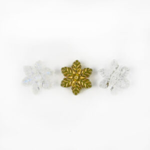 Embossed Acrylic Snowflake Beads
