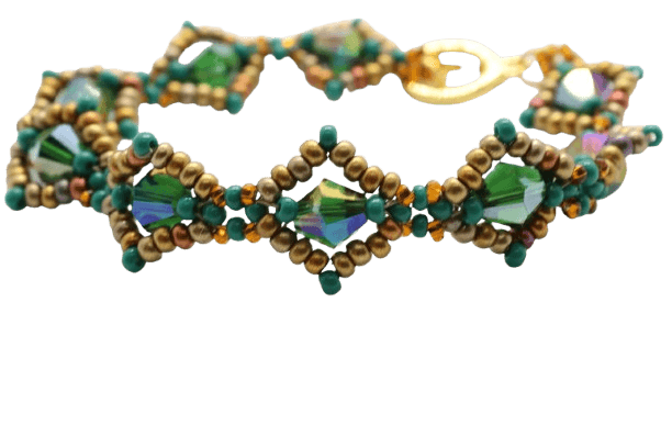 Beaded Harlequin Bracelet and Earrings Workshop - Image 9