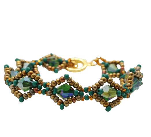 Beaded Harlequin Bracelet and Earrings Workshop - Image 4