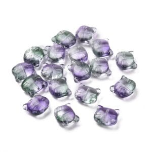 Glass Cat Head Bead In Purple - Riverside Beads