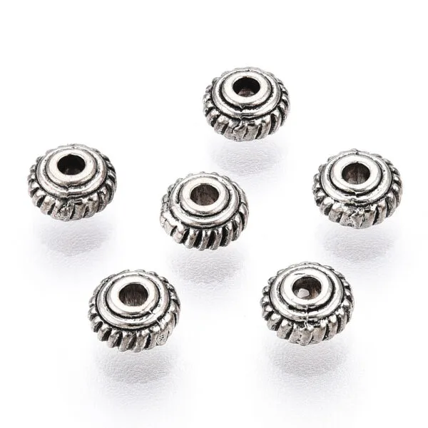 Grooved Rondelle Spacer Beads