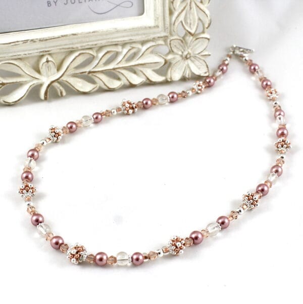 Sparkle Spacer Beads and Crystal Necklace - Riverside Beads