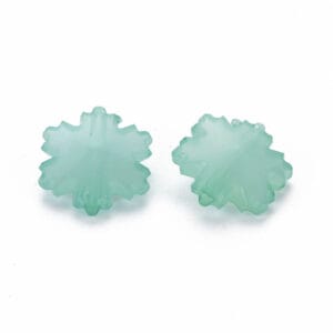 Teal Acrylic Snowflake Beads - Riverside Beads