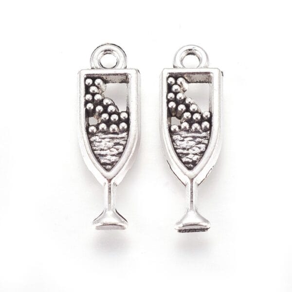 Wine, prosecco, champagne Glass Charms - Riverside Beads