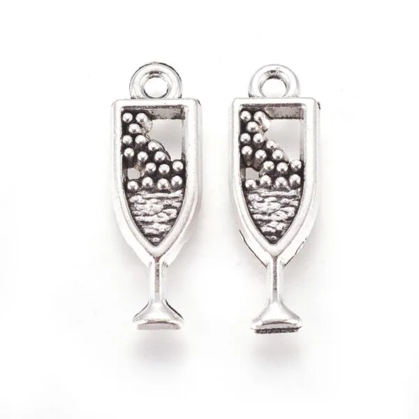 Wine, prosecco, champagne Glass Charms - Riverside Beads