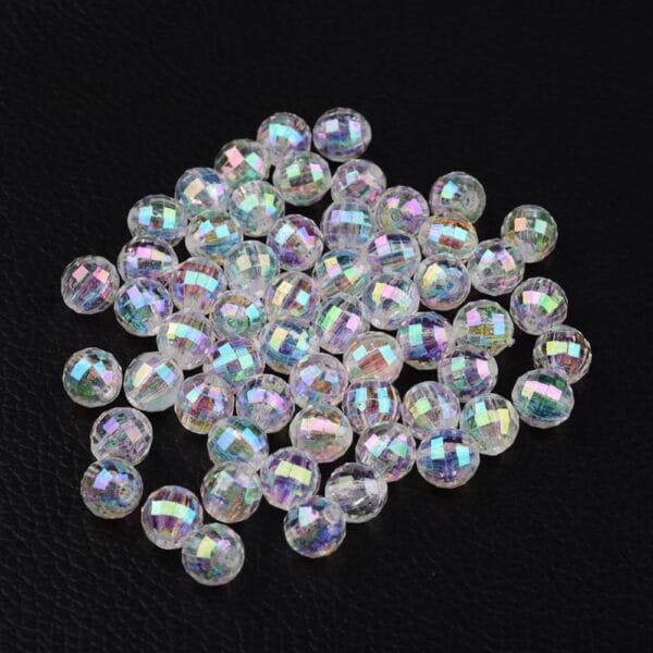 6mm Faceted AB Acrylic Beads - Riverside Beads