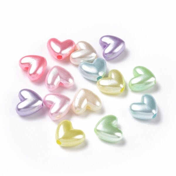 Acrylic Heart Beads - Riverside Beads