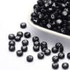 Black Acrylic Alphabet Beads - Riverside Beads