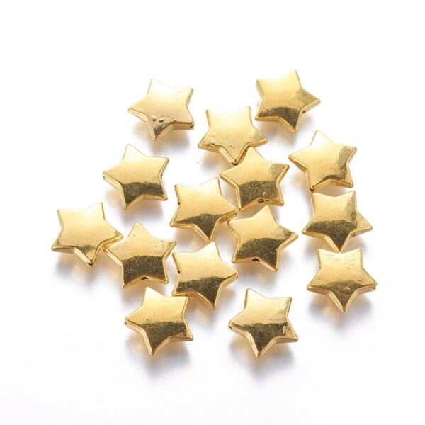 Christmas Star Beads Gold - Riverside Beads