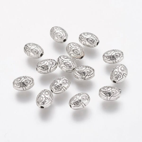 Engraved Oval Spacer Beads - Riverside Beads