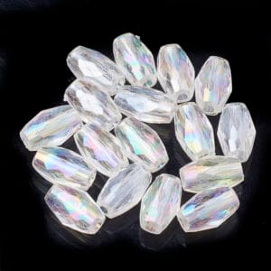 Faceted AB Acrylic Oval Beads