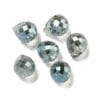 Top Drilled Glass Drop Bead with faceted edges