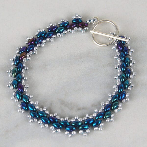 Superduo Beaded Bracelet Kit - Blue - Riverside Beads