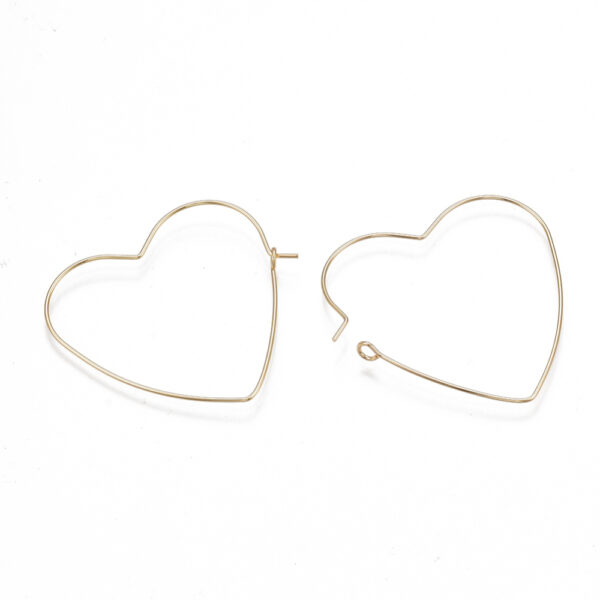 18k Gold Plated Heart Ear Wire