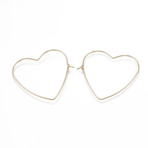 18k Gold Plated Heart Ear Wire