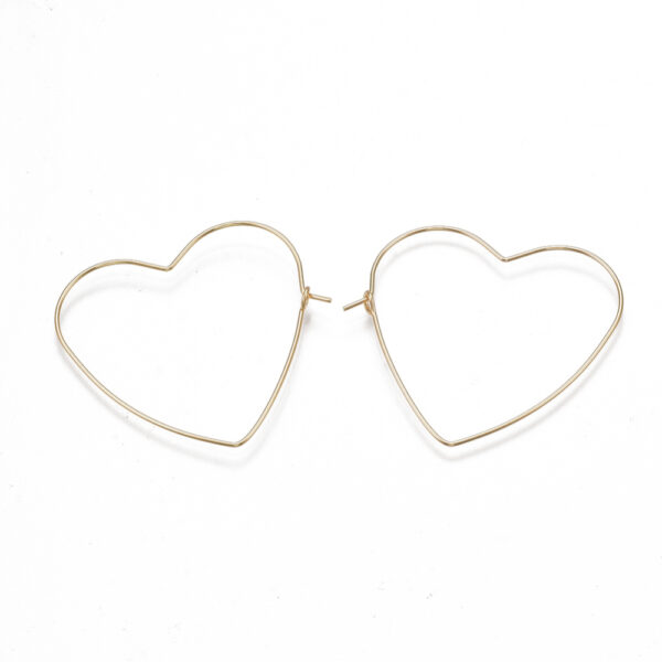 18k Gold Plated Heart Ear Wire