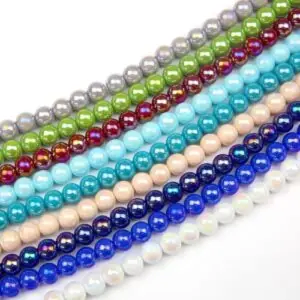 Glass Pearlised Beads