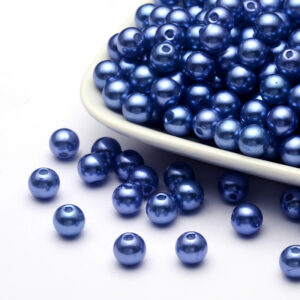 8mm Acrylic Angel Head Bead in Blue used in beading kits