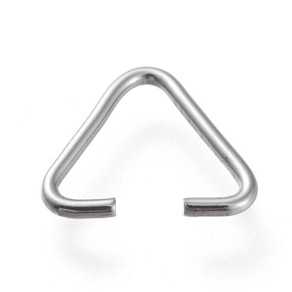 Stainless Steel Triangle Pinch Bail for top drilled beads