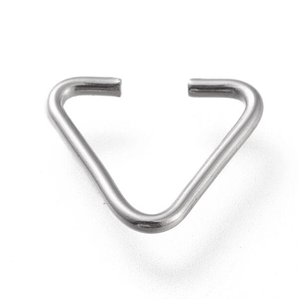 Stainless Steel Triangle Pinch Bail for top drilled beads