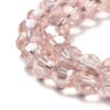 8mm Faceted Glass Crystal Round Beads - Pink AB