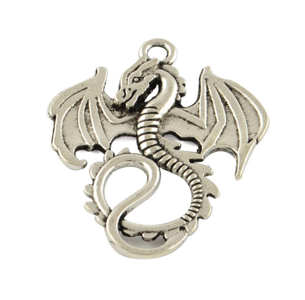 Silver dragon charm