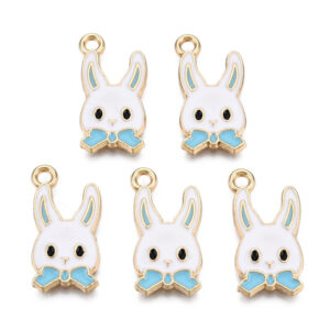 Blue Enamel Rabbit Charm